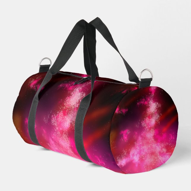 Pink Flare Night Sky Duffle Bag (Linke Seite)
