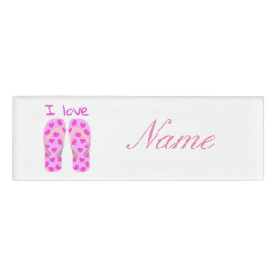 Pink Flip Flops Thunder_Cove Namenschild