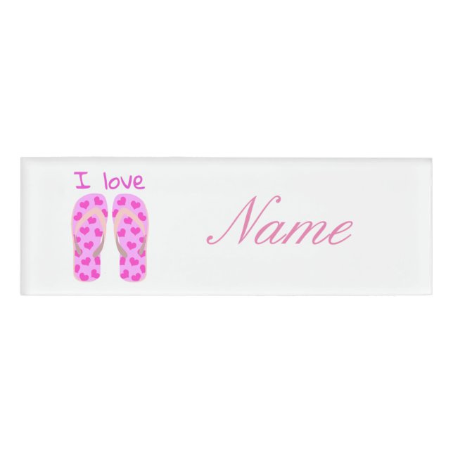 Pink Flip Flops Thunder_Cove Namenschild (Vorderseite)