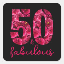 Pink Floral 50 und fabelhafte 50. Geburtstagsparty