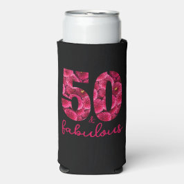 Pink Floral 50 und fabelhafte 50. Geburtstagsparty Selters Dosenkühler