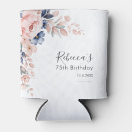 Pink Floral 75. Geburtstagsparty Dosenkühler