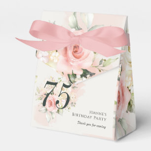 Pink Floral 75. Geburtstagsparty Geschenkschachtel