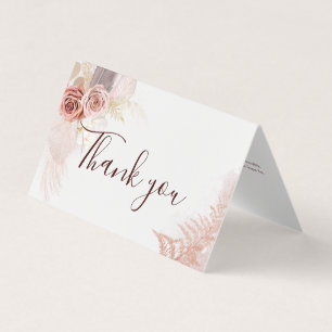 Pink Floral 80. Geburtstagsparty Danke Karte