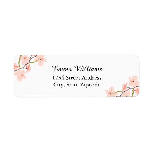 Pink Floral Address Labels (Vorne)