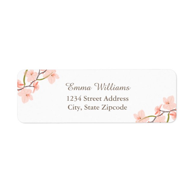 Pink Floral Address Labels (Vorne)