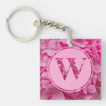 Pink Floral Alphabet Letter "W" und XO
