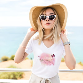 Pink Floral Arabisch Good Abend T - Shirt