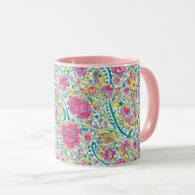 Pink Floral Arabisches Muster