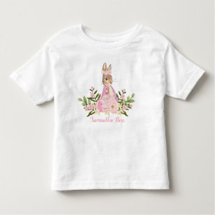 Pink Floral Baby Bunny Geburtstag Kleinkind T - Sh Kleinkind T-shirt