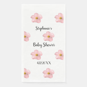 Pink Floral Baby Dusche Petunia Muster Künstlerisc Serviette
