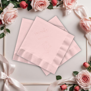 Pink Floral Baby Dusche Servietten Mit Folie