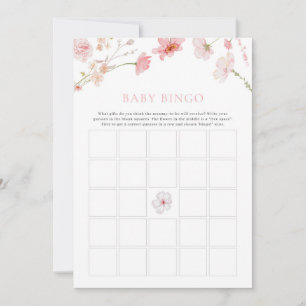 Pink Floral Baby Duschgel Spiel Baby Bingo Spiel