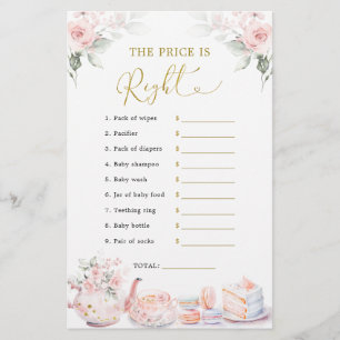 Pink Floral Baby Party schätzt den richtigen Preis