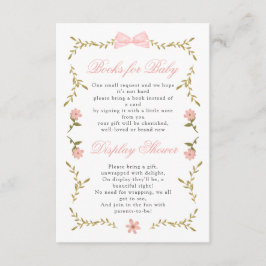 Pink Floral Baby Shooting Books for Baby Display Begleitkarte