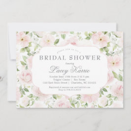 Pink Floral Baby Shower Invitation, Einladung