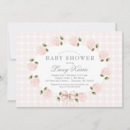 Pink Floral Baby Shower Invitation, Einladung