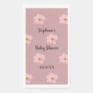 Pink Floral Baby Shower Petunia Muster Künstlerisc Serviette