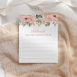 Pink Floral Baby Showkarte