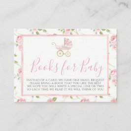 Pink Floral Baby Showkarte Begleitkarte