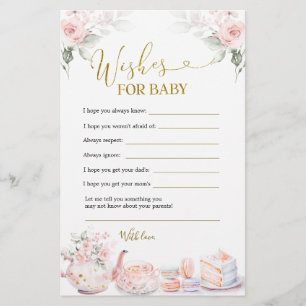 Pink Floral Baby Tee Party wünscht sich Baby