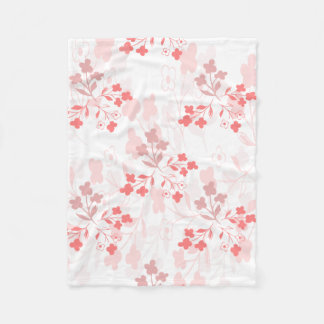 Pink floral blanket fleecedecke