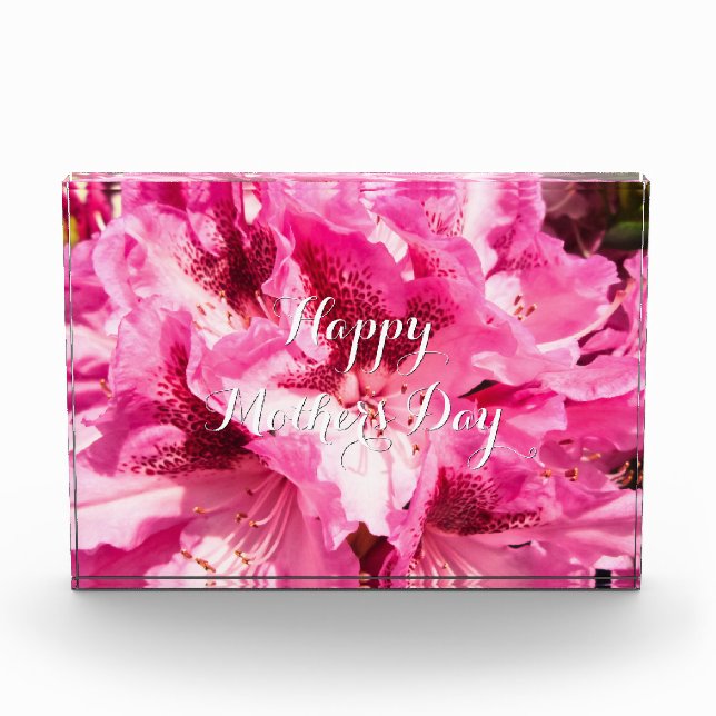 Pink Floral Bliss - Personalisierter Muttertag Fotoblock (Vorderseite)