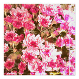 Pink Floral Bloom Pattern – Soft Botanical Design Poster