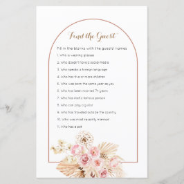 Pink Floral Boho Pampas Grass Finden Sie das Gast 