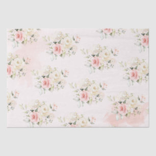 Pink Floral Botanical 75. Geburtstagsparty Seidenpapier