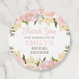 Pink Floral Brautparty Vielen Dank für Ihre Unters Geschenkanhänger