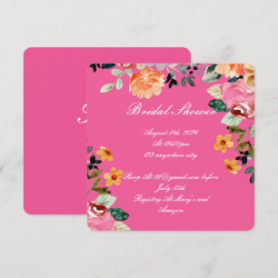 PINK FLORAL BRIDAL SHOWER EINLADUNG