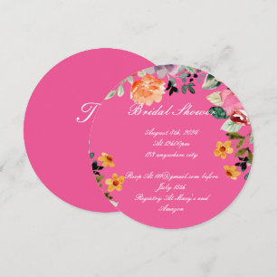 PINK FLORAL BRIDAL SHOWER EINLADUNG