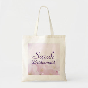 Pink Floral Bridesmaid Hochzeit Begrüßung Tote Tag Tragetasche