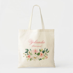 Pink Floral Bridesmaid Hochzeitsgeschenk Tasche