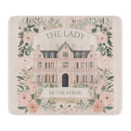 Pink Floral Bridgerton Manor House Schneidebrett