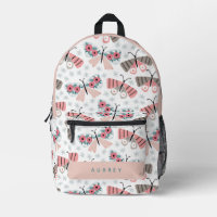 Pink Floral Butterfly Pattern