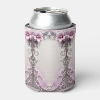 Pink Floral Can Cooler Dosenkühler