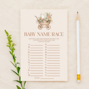Pink Floral Carriage Name Race Baby Shooting Game