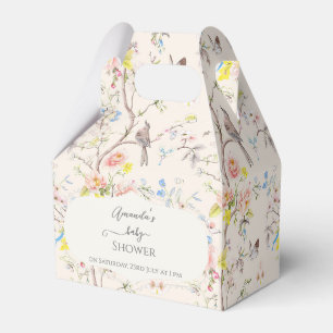 Pink Floral Chinoiserie Babydusche Geschenkschachtel