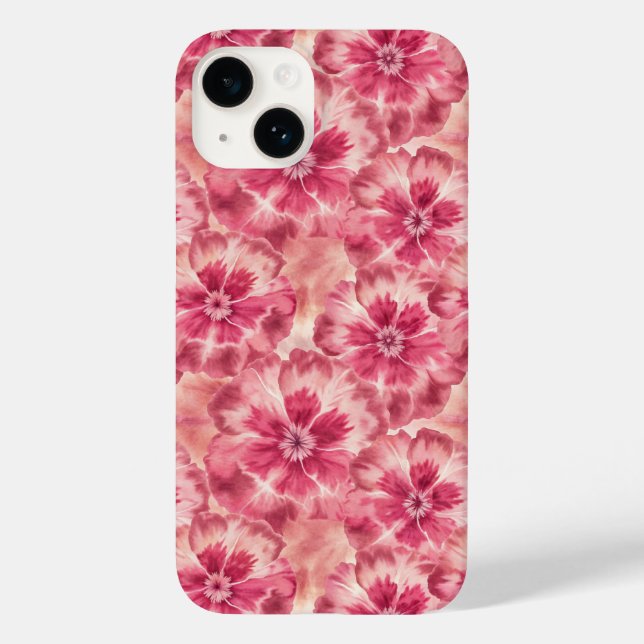 Pink Floral Coquette Case-Mate iPhone Hülle (Rückseite)