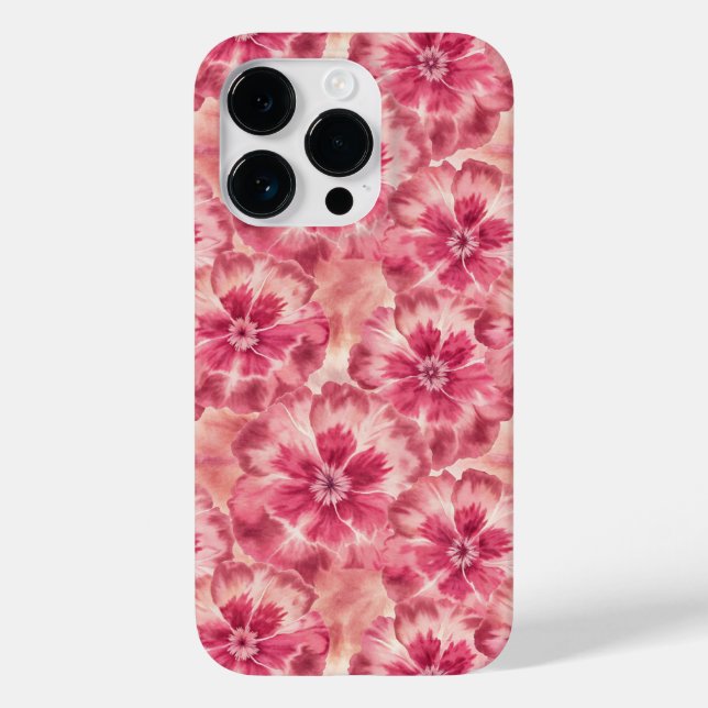 Pink Floral Coquette Case-Mate iPhone Hülle (Rückseite)