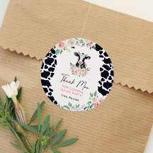 Pink Floral Cow Birthday Party