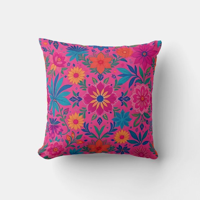 pink floral cushion kissen (Vorderseite)