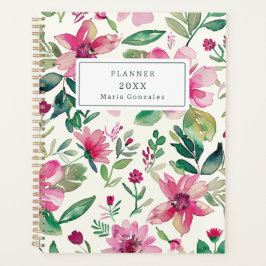 Pink Floral Custom 2025 Weekly Planer