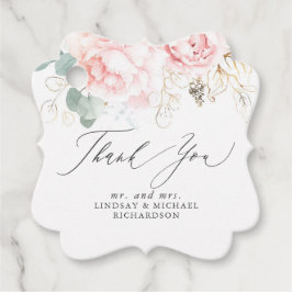 Pink Floral Elegant Vielen Dank für Ihre Lieblings Geschenkanhänger