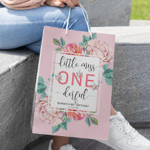 Pink Floral Erster Geburtstag