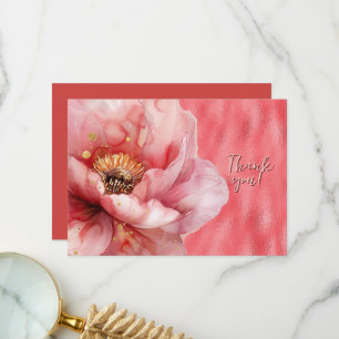 Pink Floral erweitert auf Shiny Pink Vielen Dank Dankeskarte