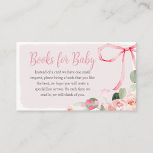 Pink Floral Eucalyptus Balloon Baby Books for Baby Begleitkarte