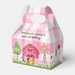 Pink Floral Farm Barnyard Geburtstagsparty Gefalle Geschenkschachtel